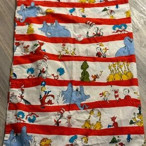 Vintage Dr. Suess Pillowcase Made in USA Fabric Tag 29” x 20” Cat in the Hat